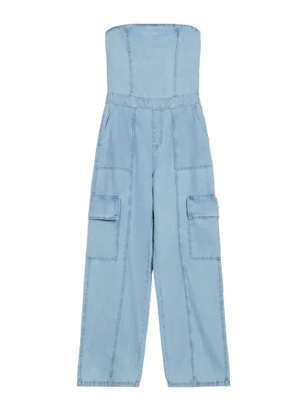 Bershka Salopeta deschis albastru