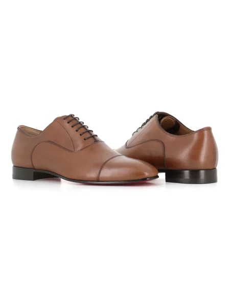 Półbuty Christian Louboutin skórzane brązowe