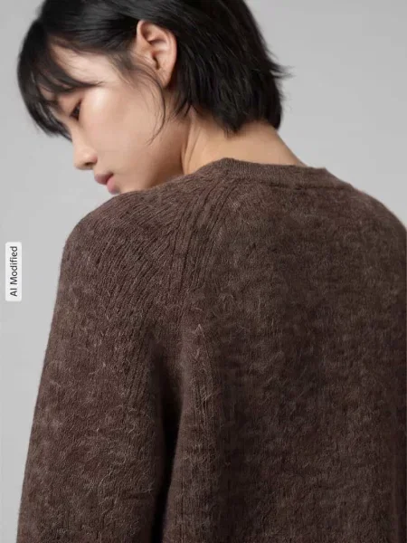 Kardigan rozpinany o kroju relaxed fit z mieszanka wełny model LULU' Selected