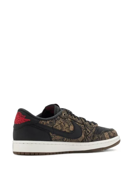 Sneakerși Nike Air Jordan cu model floral retro negru