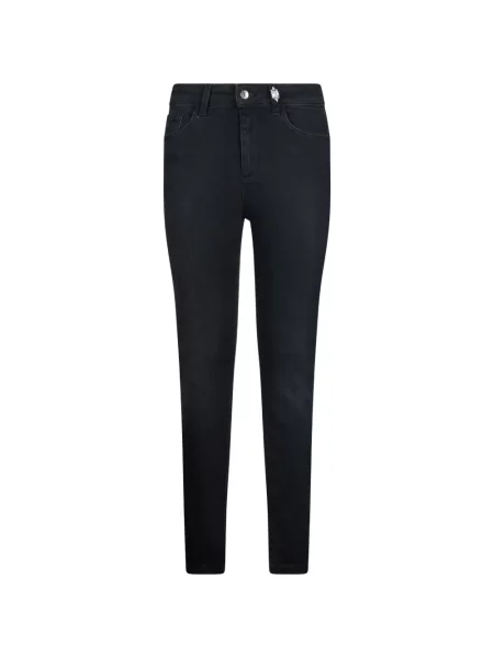 Skinny jeansy skinny Liu Jo z 5 kieszeniami czarne