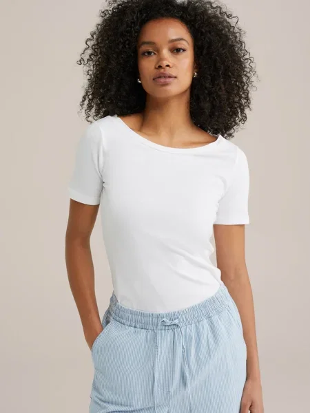 WE Fashion Tricou alb