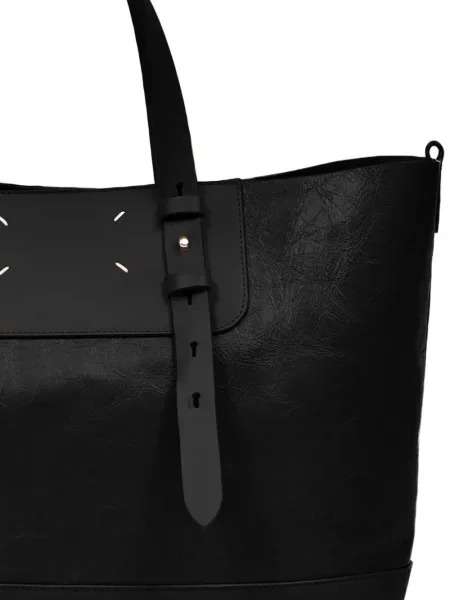 Geanta de piele Maison Margiela din piele negru