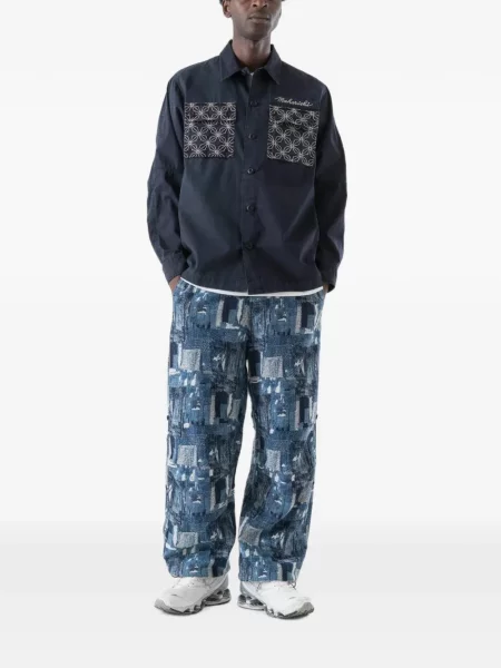 Cămașă Maharishi cu broderie albastru