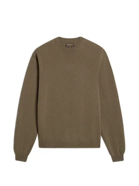Pulover Woolrich cu decolteu rotund maro