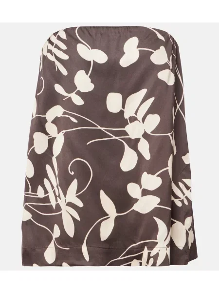 Top Faithfull cu model floral maro