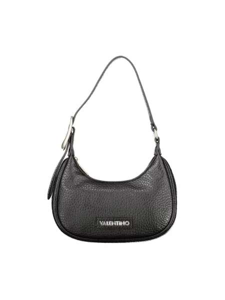 Lniana torebka Valentino Bags czarna