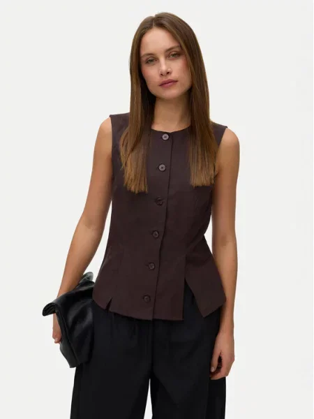 VERO MODA Brezrokavnik VMSelma čokolada rjava