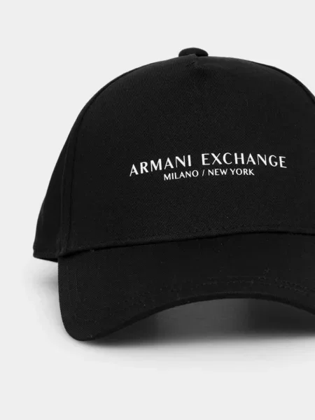 Бейсболка Armani Exchange з принтом чорний