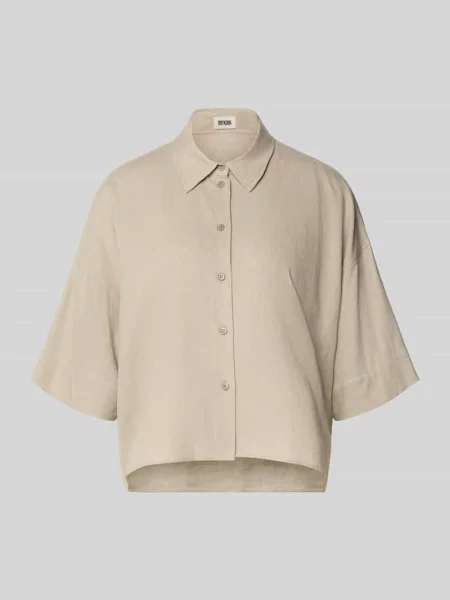 Bluzka o kroju relaxed fit z mieszanki lnu i Drykorn
