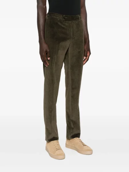 Pantaloni Pt Torino de catifea cord verde