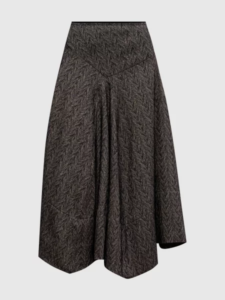 Спідниця з вовни і льону у візерунок Marc Le Bihan