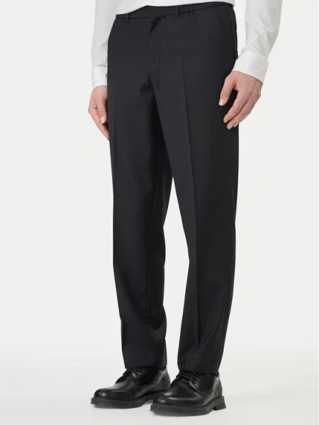 Tapered szövet nadrág Calvin Klein fekete