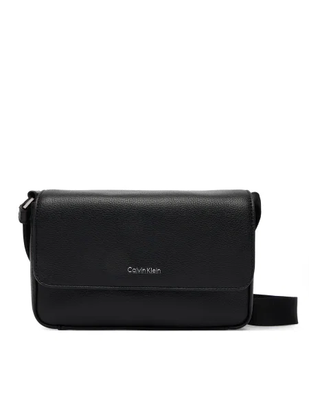 Táska Calvin Klein Raised Small Flap Messenger fekete
