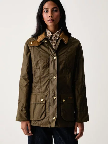 Barbour Geacă Icons Beadnell | catifea reiată verde