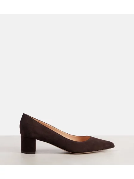 Pantofi cu toc Gianvito Rossi din piele de căprioară maro
