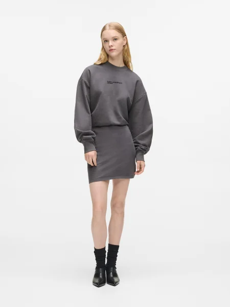 KARL LAGERFELD JEANS Obleka temno siva črna