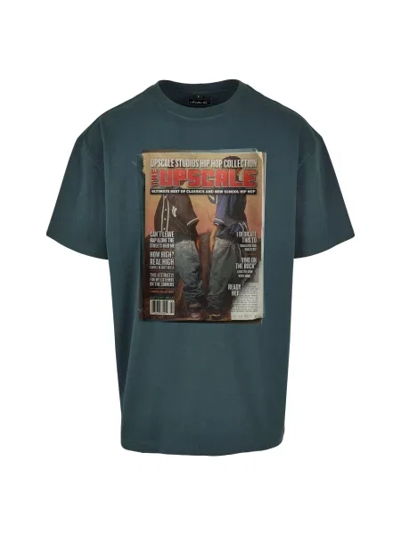 MT Upscale Tricou Upscale Magazine bleumarin / gri / închis / roși aprins verde