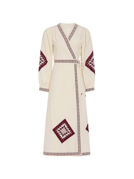 Haftowana sukienka midi Marie Oliver do kolan garniturowa