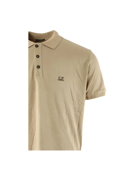 Koszulka polo C.p. Company z krótkim rękawem brązowa