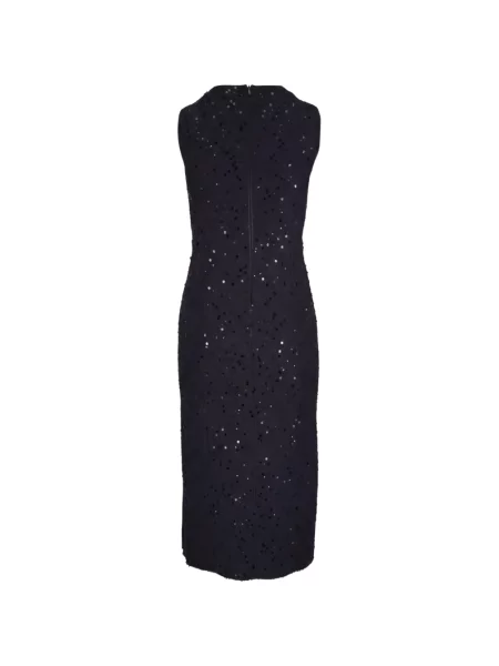 Rochie midi Akris cu paiete din tweed negru
