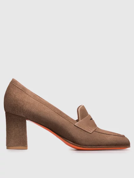 Замшеві туфлі Santoni коричневі