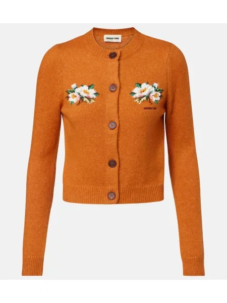 Cardigan Shushu/tong din cașmir portocaliu