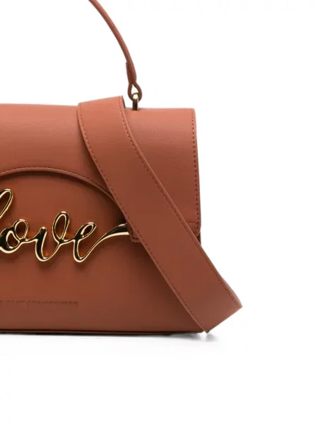 Shopper torbica Love Moschino s autogramom smeđa