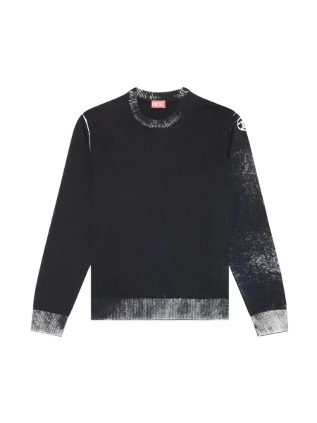 Dzianinowy sweter Diesel czarny