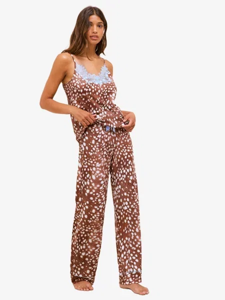 Friends Like These Pijama albastru deschis / maro alb