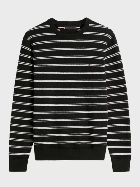 Свитер Tommy Hilfiger в полоску черный