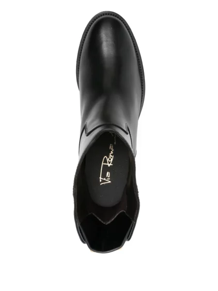 Botine Via Roma 15 din piele negru