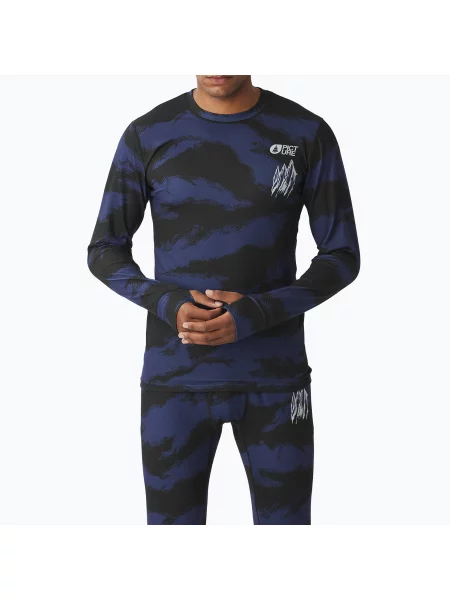 Longsleeve termoaktywny Picture Lhotse Printed retro fusion print czarna