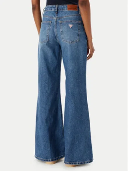 Guess Jeans Jeans hlače Wide Leg modra