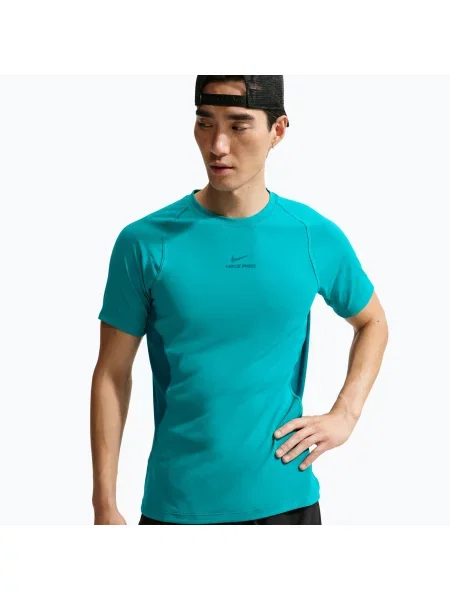 Koszulka treningowa Nike Pro Training Dri-Fit energy/bright spruce/bright spruce niebieska
