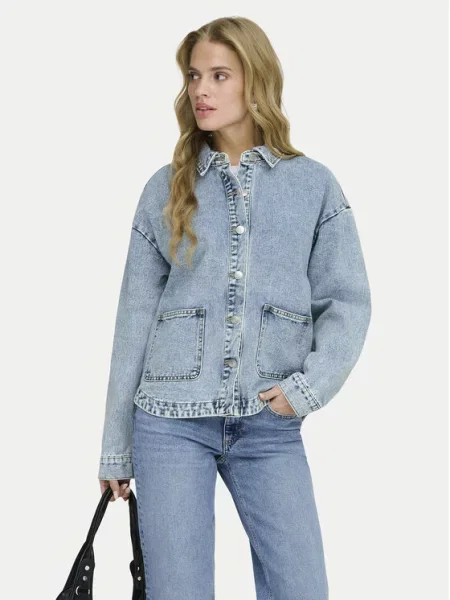 ONLY Geacă de primăvară-toamnă denim albastru