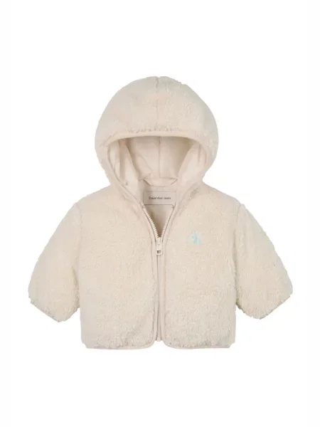 Calvin Klein Kids Flis jakna Teddy pijeska