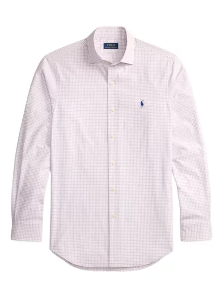 Șapcă Polo Ralph Lauren cu broderie din țesătură twill în carouri albastru
