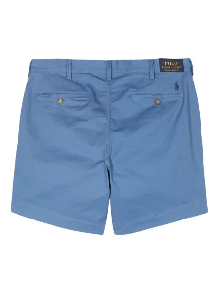 Kožne hlače Polo Ralph Lauren s vezicama s autogramom plava