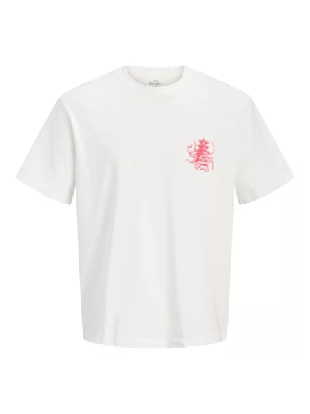 JACK & JONES Tricou JORJAPAN sângeriu alb