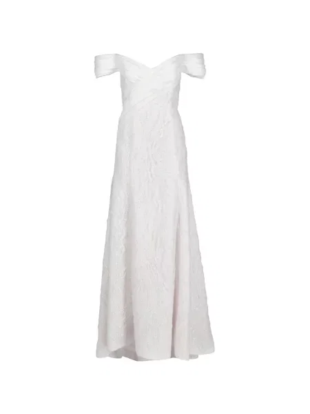 Rochie maxi Marco Gabrielli Atelier cu paiete alb