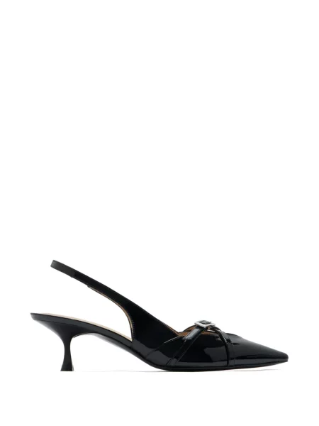 Pantofi cu toc Stuart Weitzman cu cataramă cu bretele negru