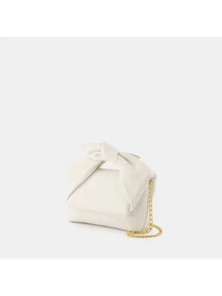 JW Anderson torebka skórzana Bow Small Twister biały