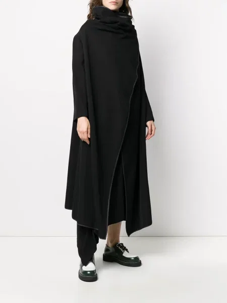 Kabát Comme Des Garçons Pre-owned s šálovým límcem černý
