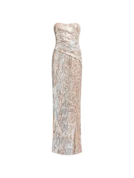 Rochie maxi Elie Saab cu paiete fără bretele