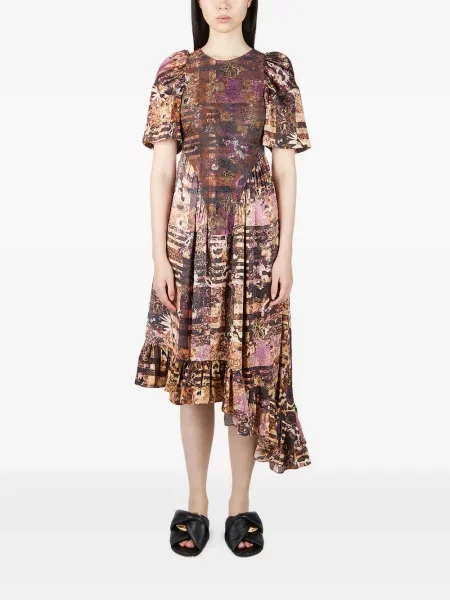 Rochie midi Collina Strada asimetrică violet