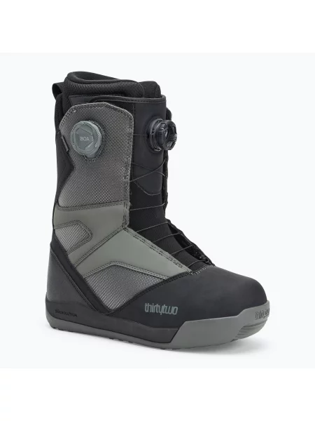 Férfi snowboard cipő ThirtyTwo Stw Double Boa black/charcoal Stw Double Boa fekete
