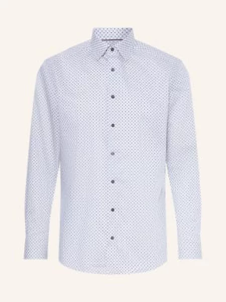 Olymp Košile Luxor Modern Fit / černošedá / tmavě modrá bílá