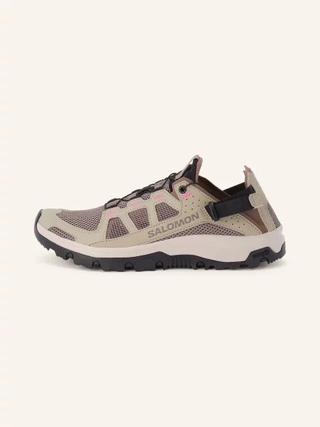 Salomon Turistické Boty Techamphibian 5 khaki / černošedá / neonově růžová