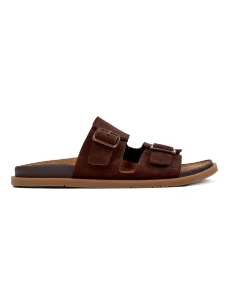 Camper klapki zamszowe Lluc Sandal brązowe